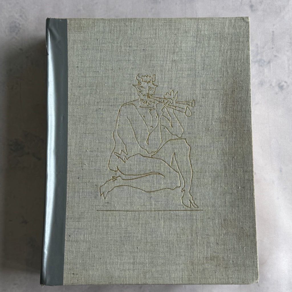 Erziehung zur Kunst Graphik 1963, linen box with gold-stamped faun
