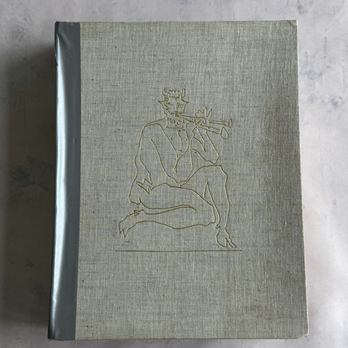Erziehung zur Kunst Graphik 1963, linen box with gold-stamped faun