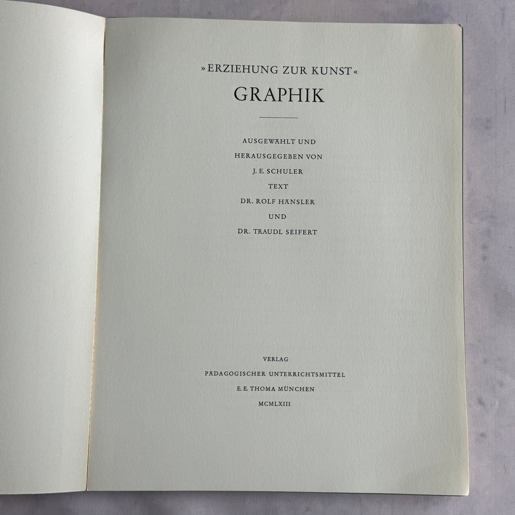 Title page, E. E. Thoma Munich 1963