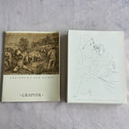 Text volume and stack of loose plates with Picasso drawing
