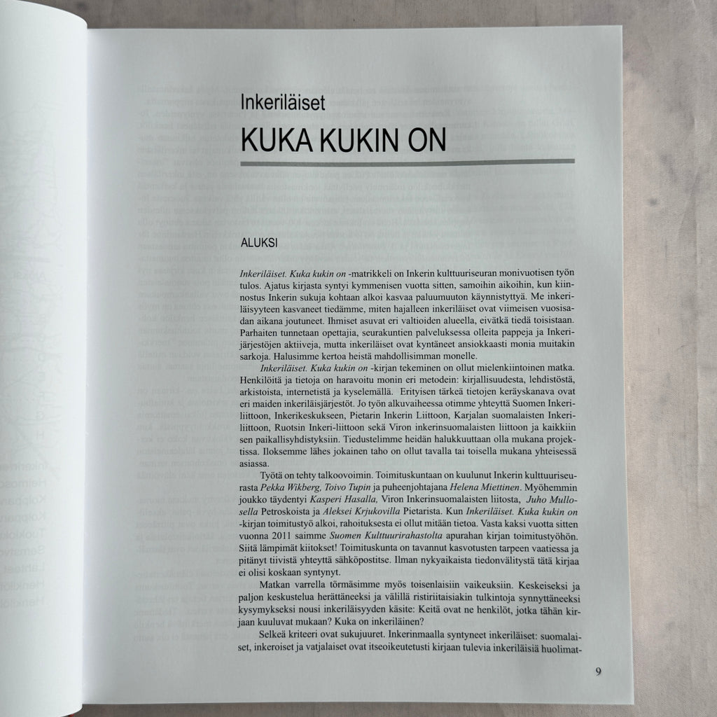 Introduction page Aluksi