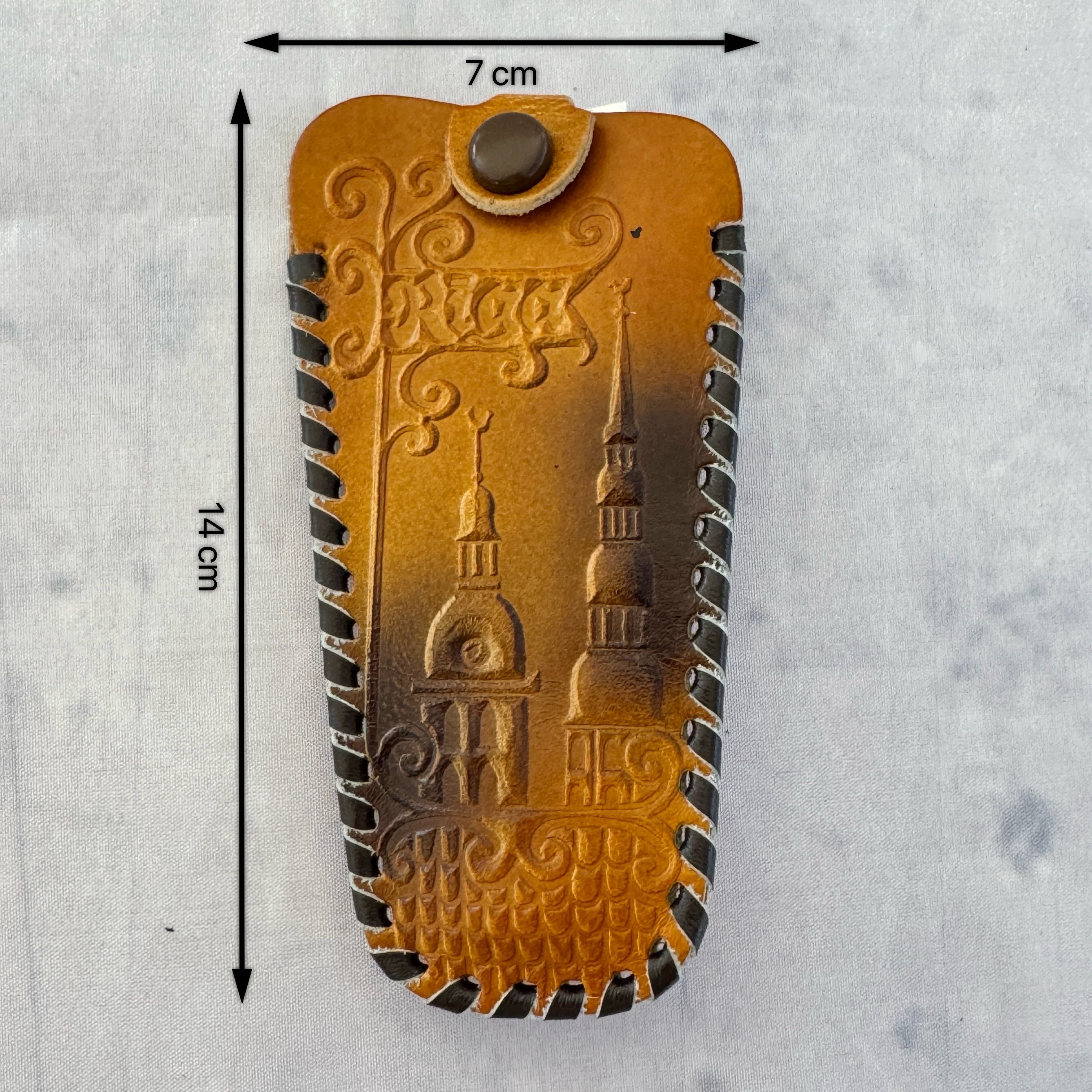 1981 Soviet Leather Key Holder Riga Latvia NOS w/ Tag – Embossed Retro Key Case Wallet