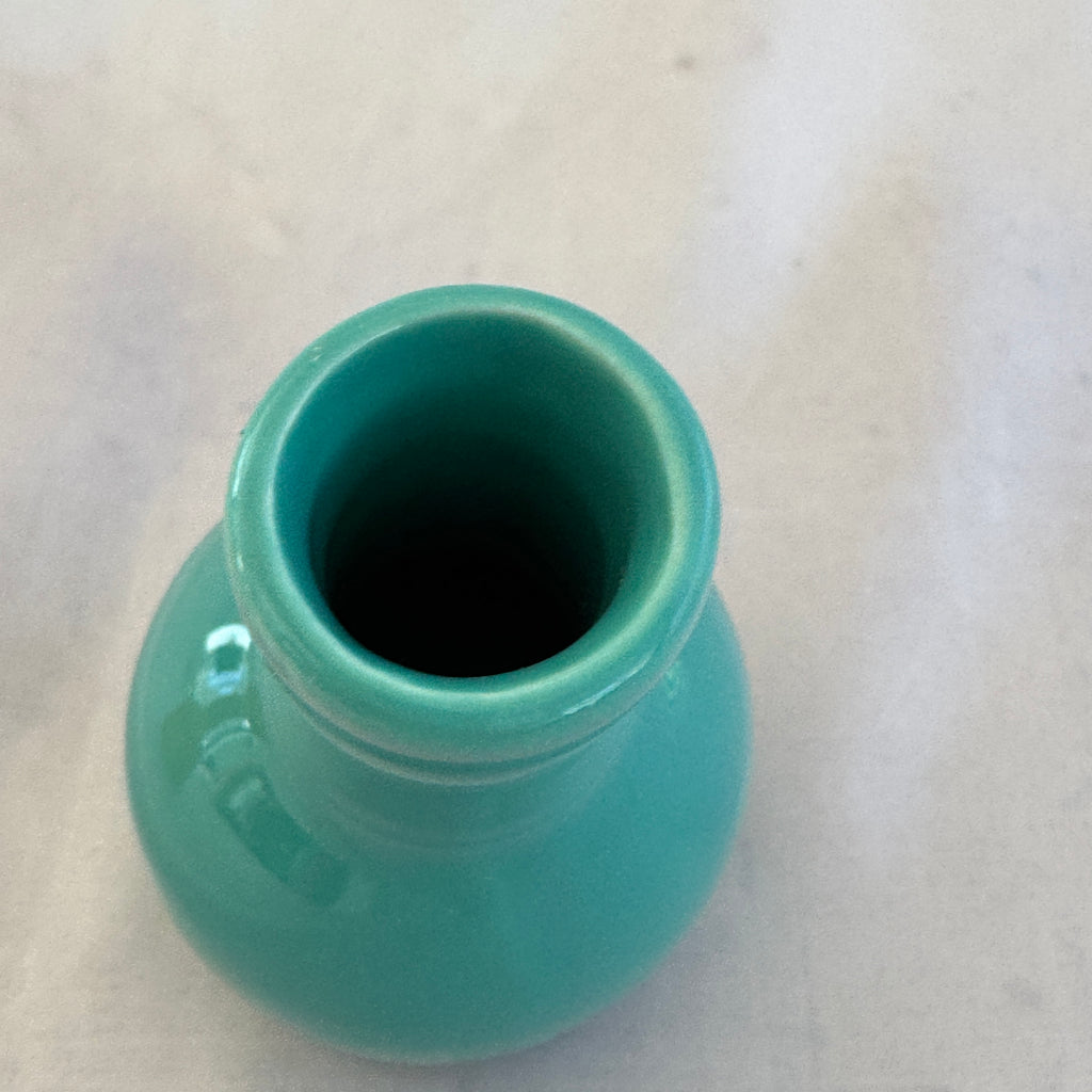 Mid Century Ceramic Vase Set Yellow Teal Bottle Shape Bud Vases Retro Decor