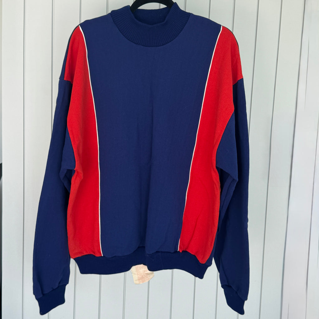 Marat Soviet Sweatshirt Cotton Retro Colorblock Crewneck