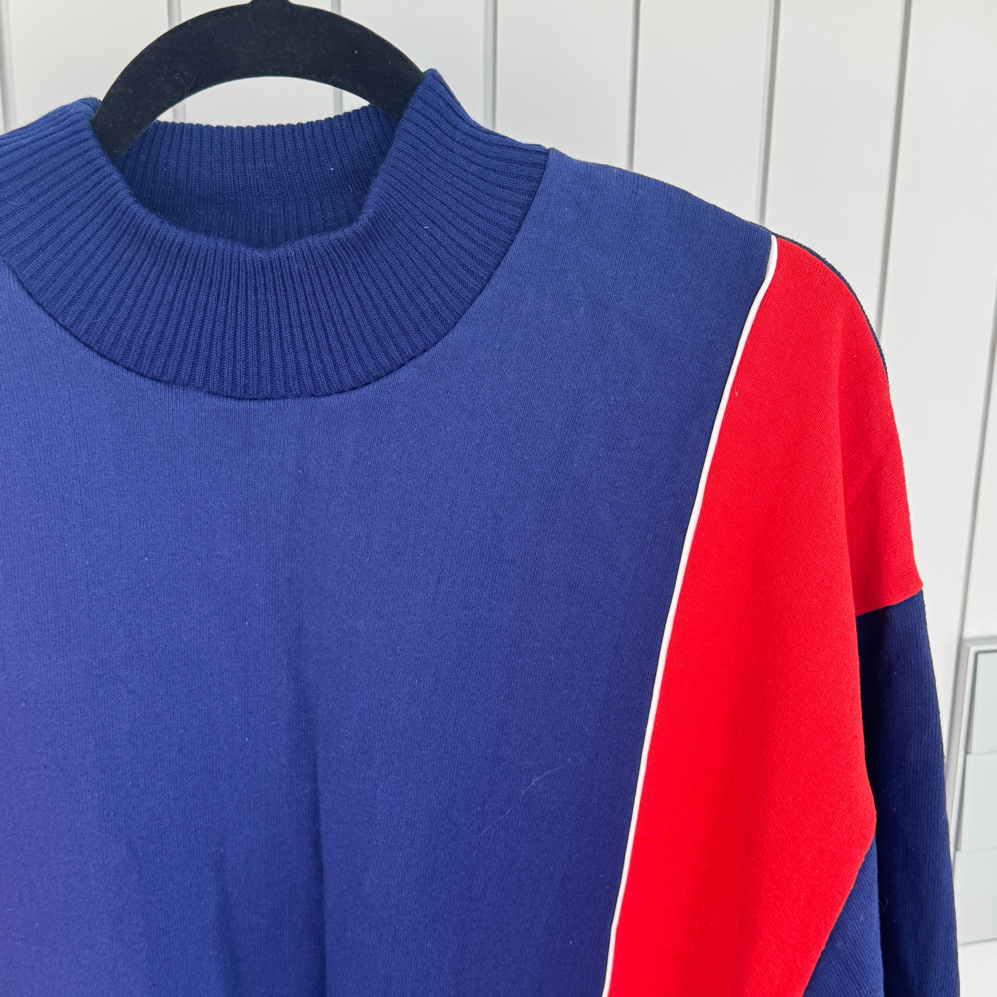 Marat Soviet Sweatshirt Cotton Retro Colorblock Crewneck