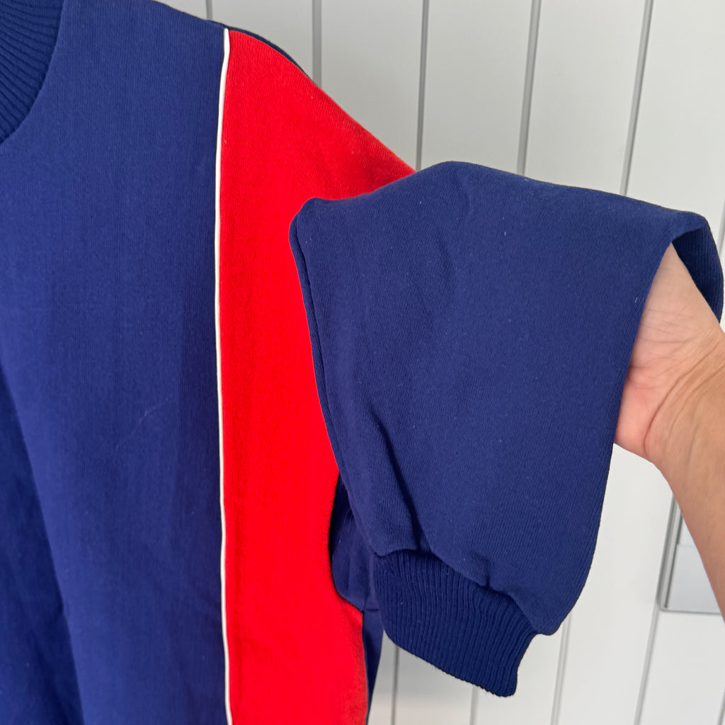 Marat Soviet Sweatshirt Cotton Retro Colorblock Crewneck