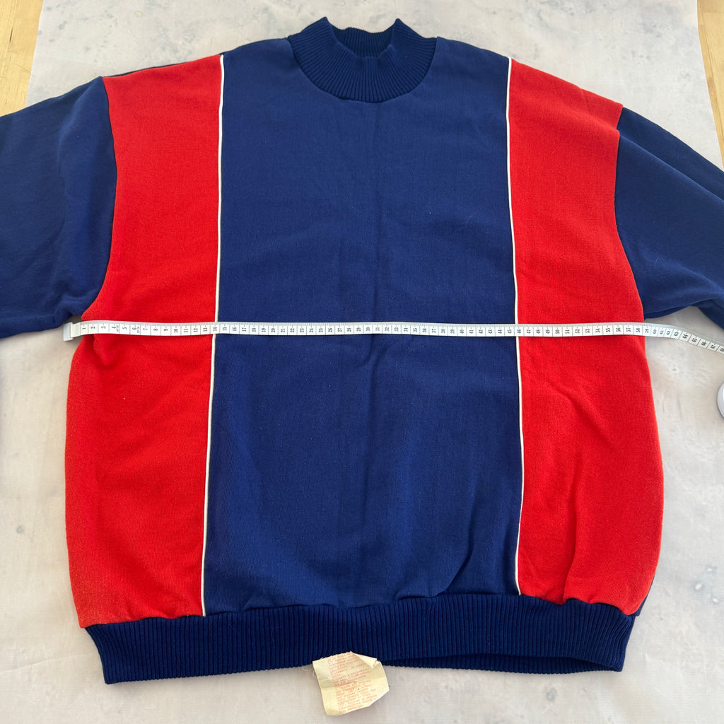 Marat Soviet Sweatshirt Cotton Retro Colorblock Crewneck