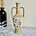 intage Egyptian Amphora Vase – Mid Century Ceramic Sculptural Decor (39 cm)