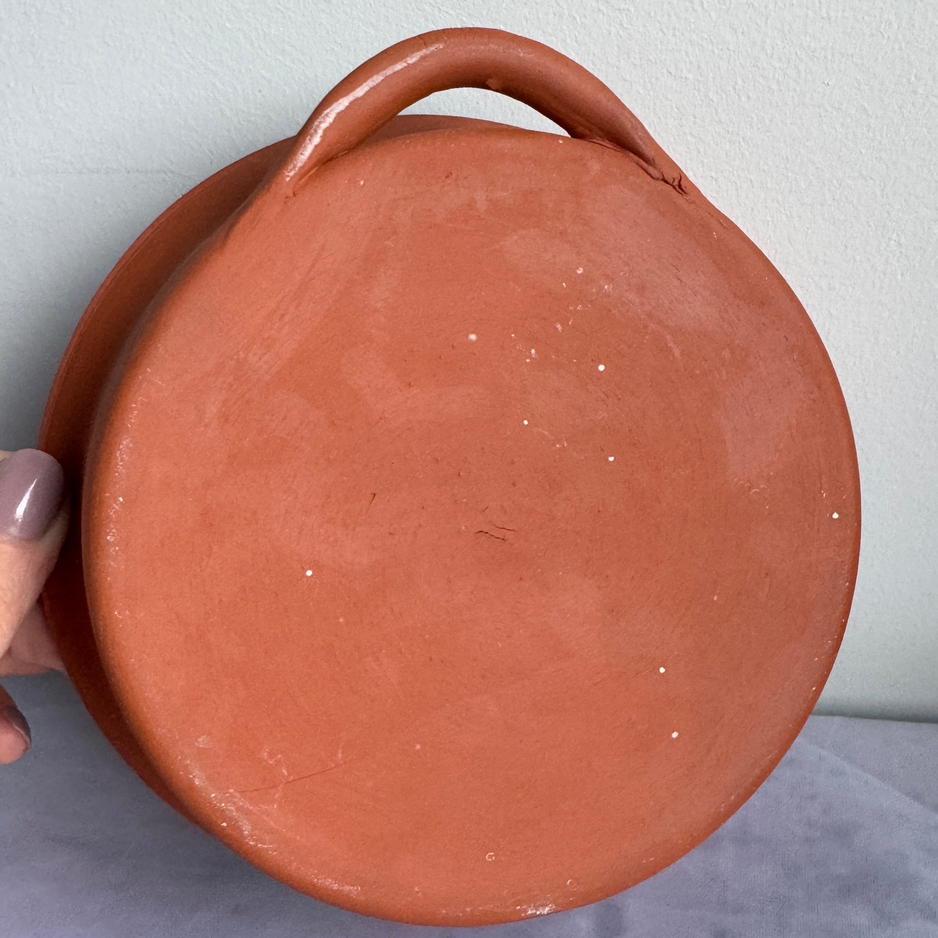 Signed Scandinavian Wall Candle Holder – Studio Pottery Terracotta Tealight Hanging Decor