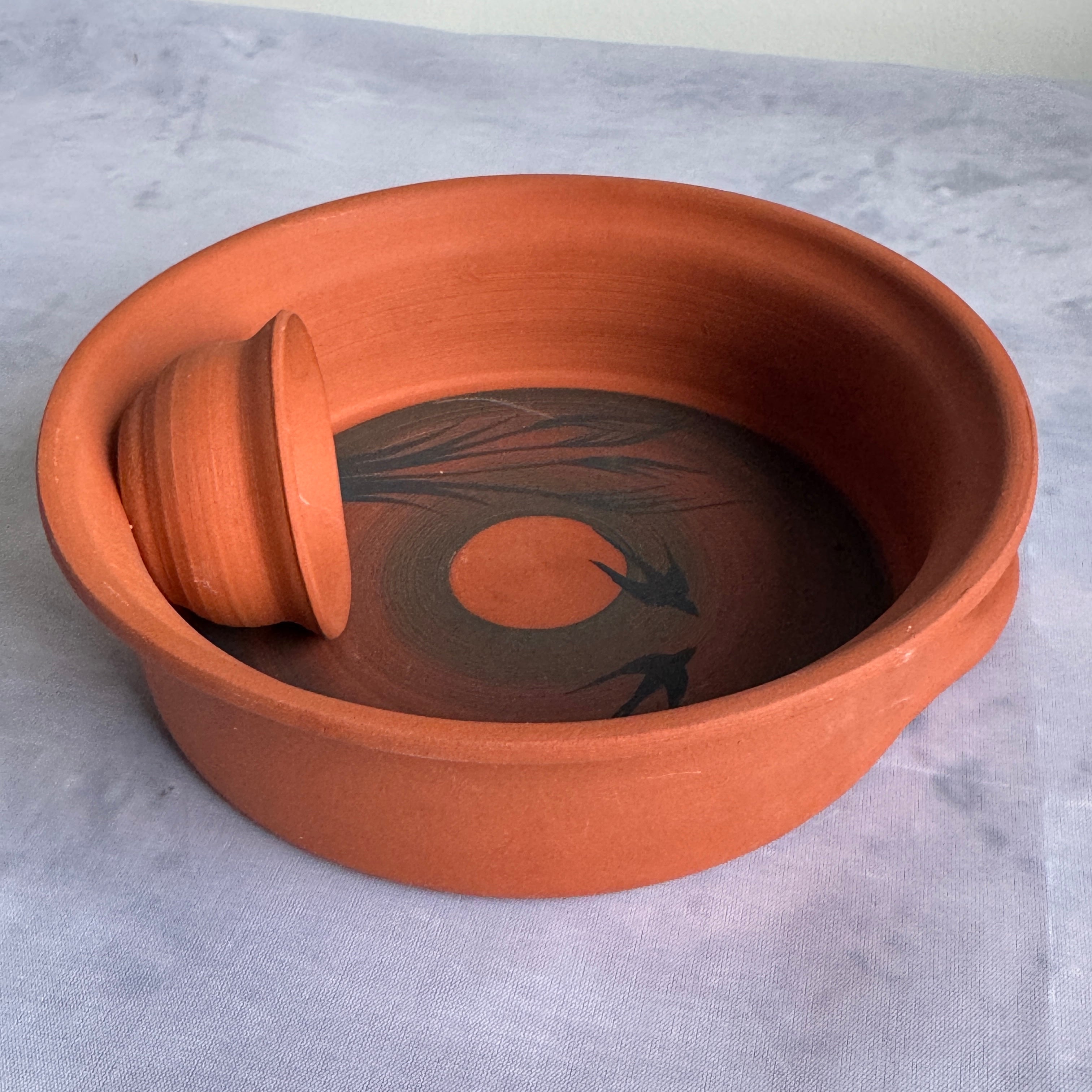 Signed Scandinavian Wall Candle Holder – Studio Pottery Terracotta Tealight Hanging Decor