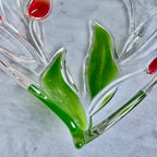 Walther Glas Nadine Tulip Glass Bowl – Vintage Heart Shaped Floral Art Glass Dish (Germany, 1990s)