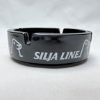 Vintage Silja Line Black Glass Advertising Ashtray
