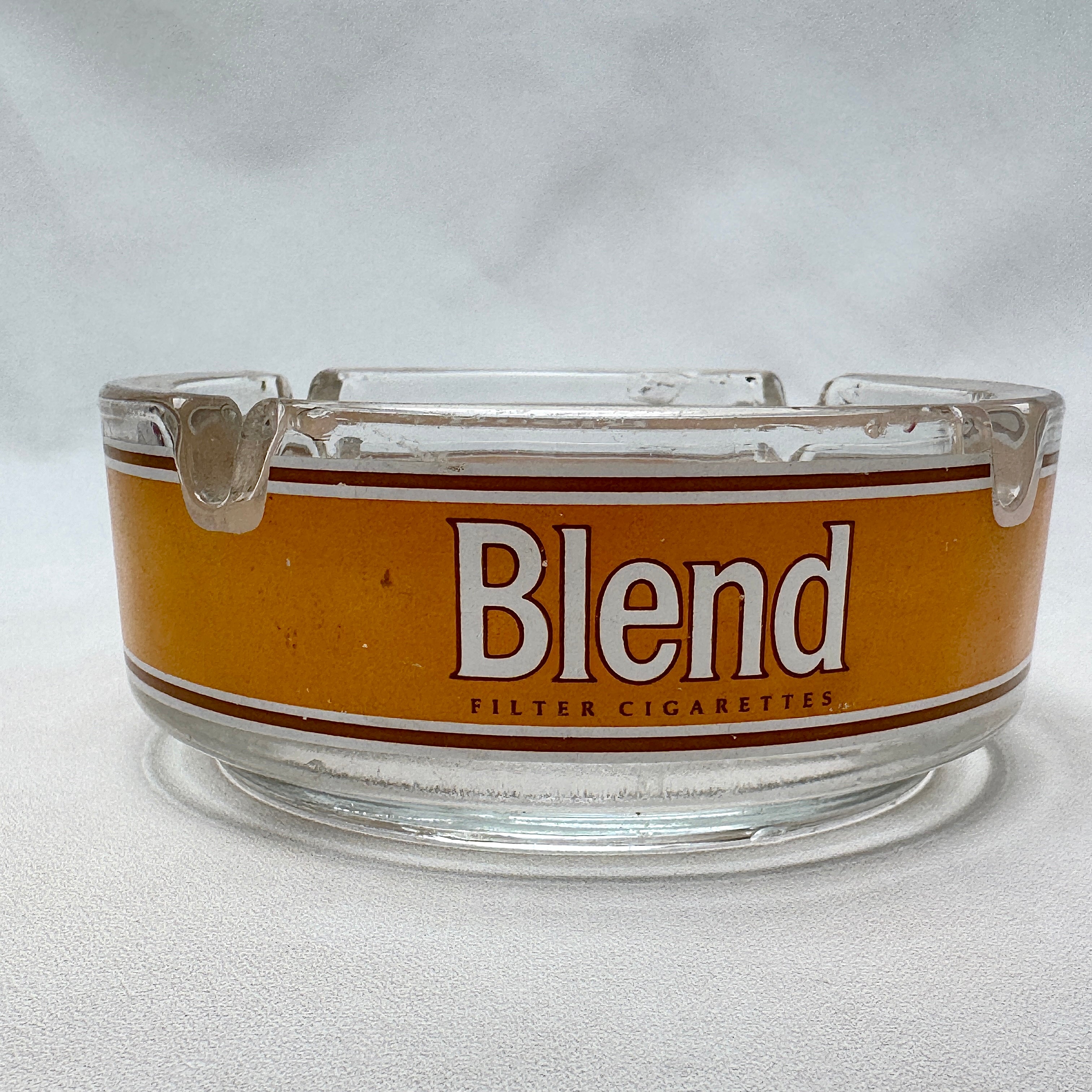 Vintage Blend Cigarettes Glass Ashtray | Tobacco Advertising Collectible
