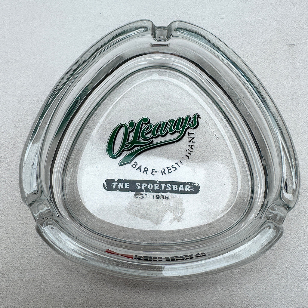 Vintage Marlboro O'Leary's Sports Bar Glass Advertising Ashtray