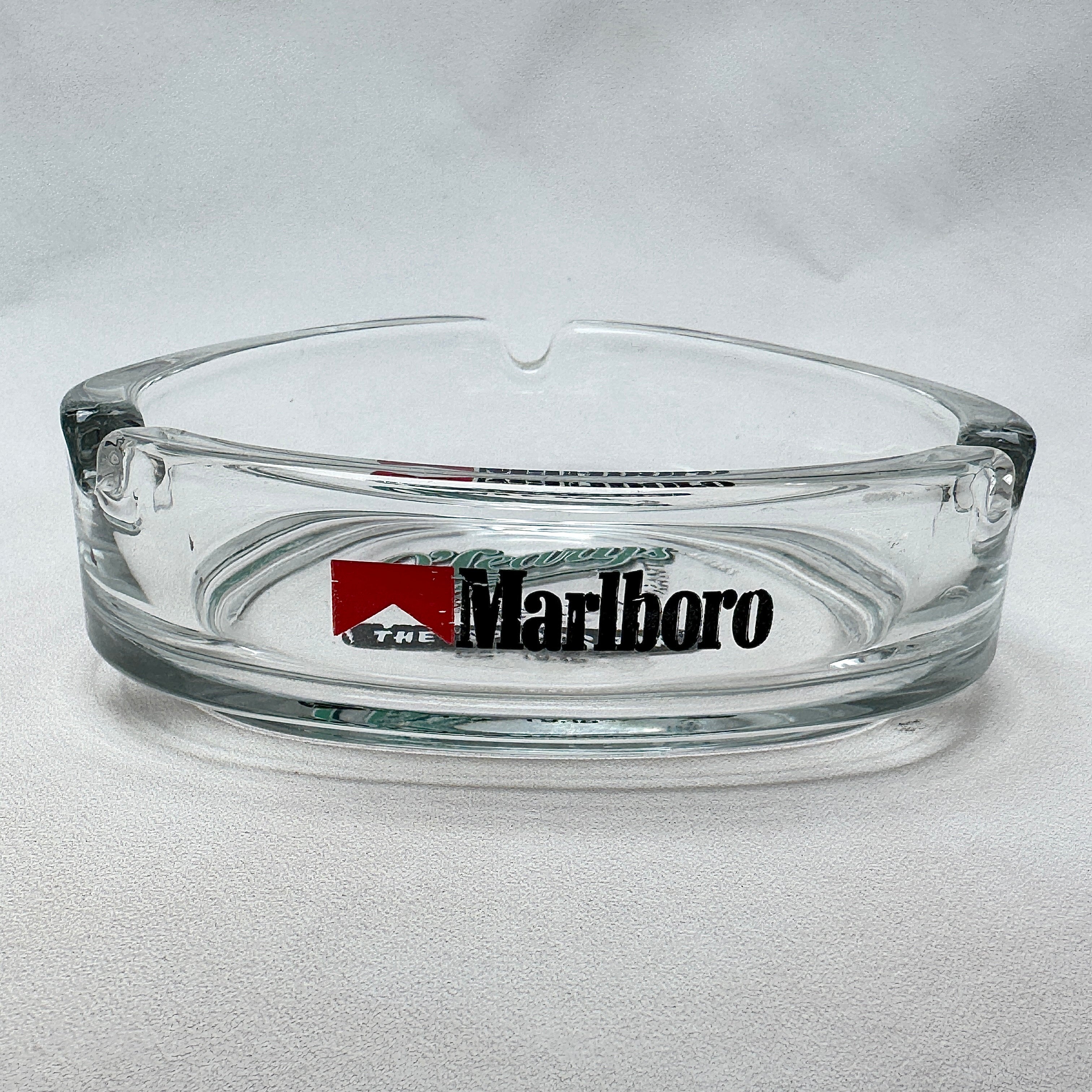 Vintage Marlboro O'Leary's Sports Bar Glass Advertising Ashtray