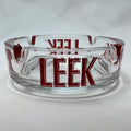 Vintage LEEK Cigarettes Glass Advertising Ashtray