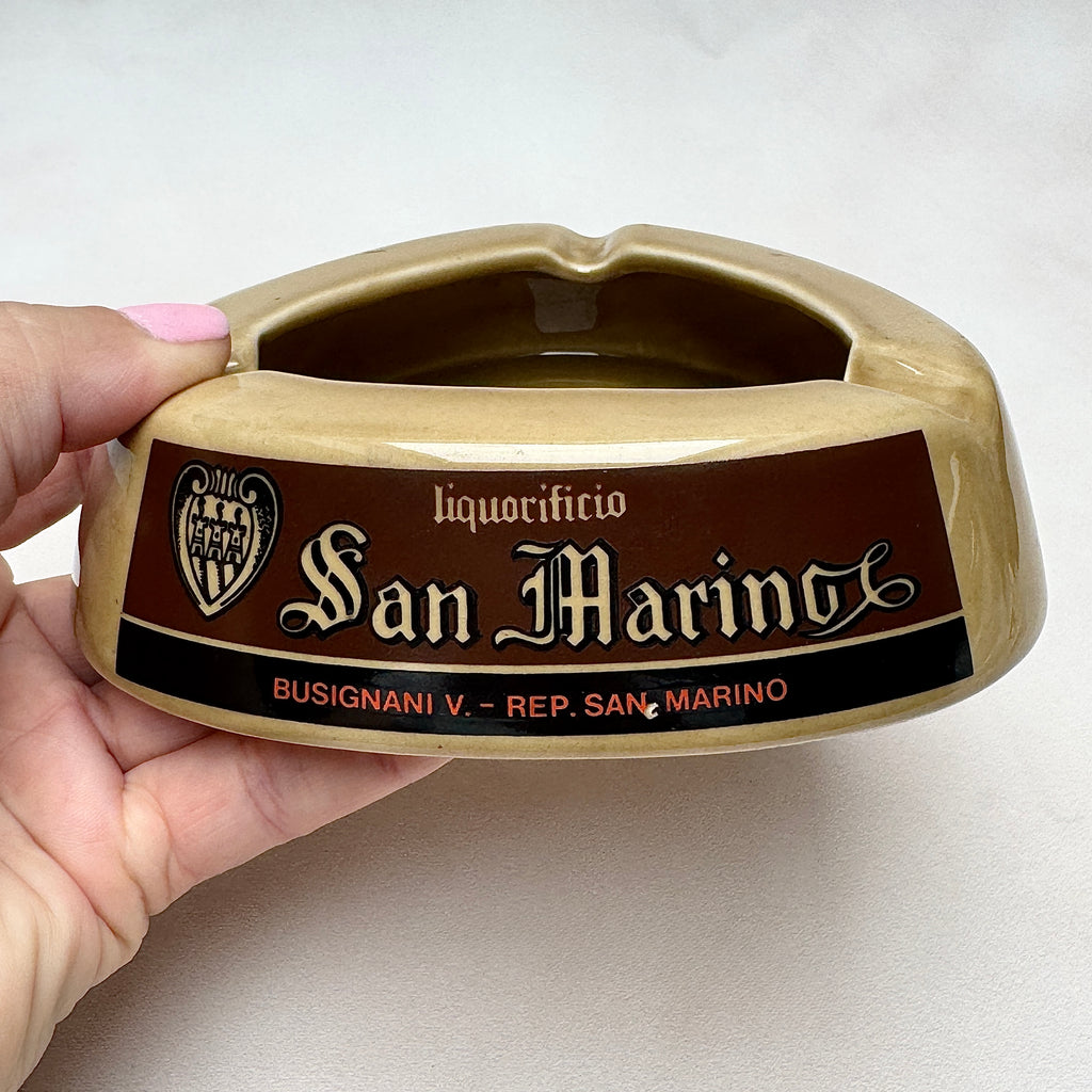 Vintage San Marino Liquor Advertising Ceramic Ashtray – Tilus Amaro al Tartufo