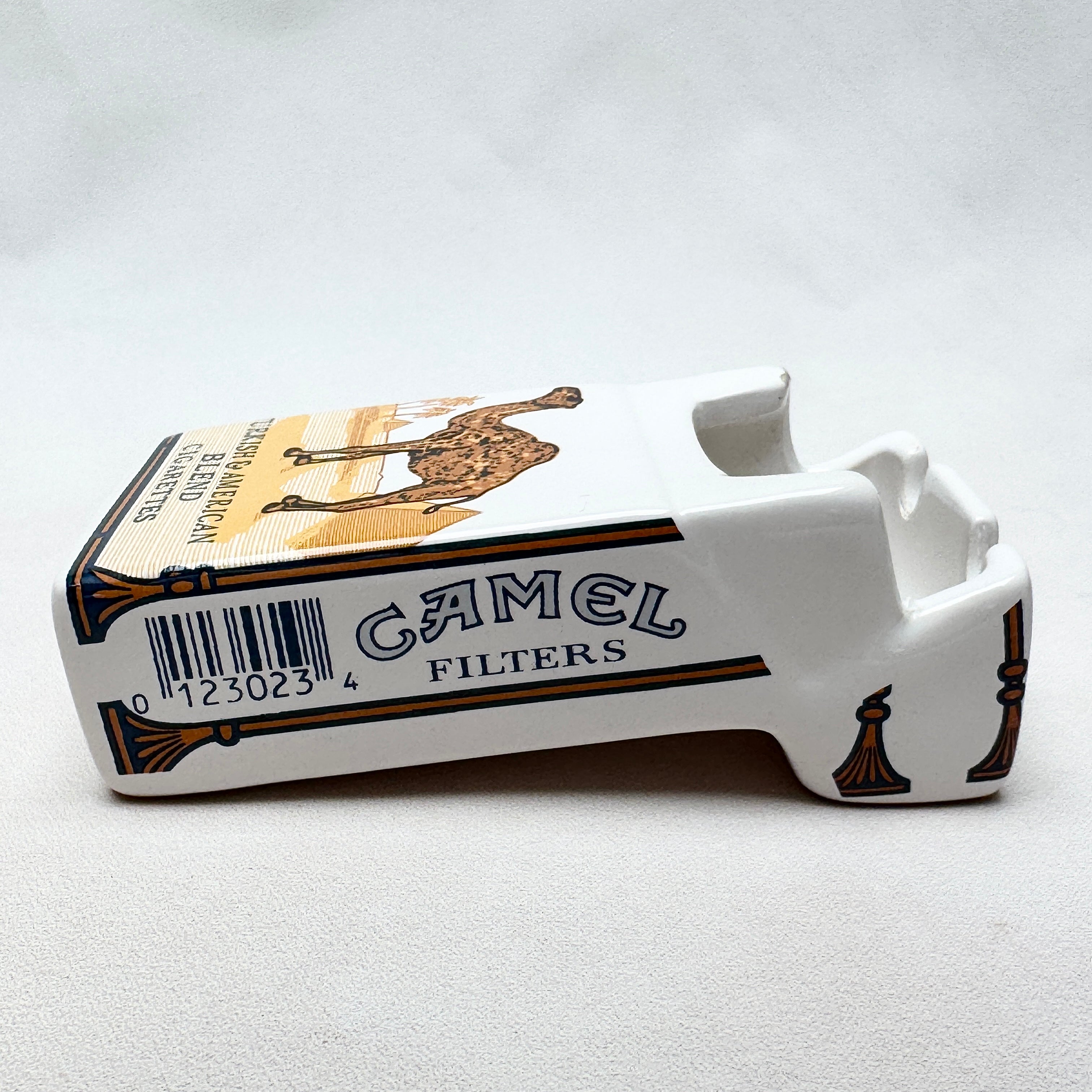 Vintage Camel Filters Cigarette Pack Ceramic Advertising Ashtray