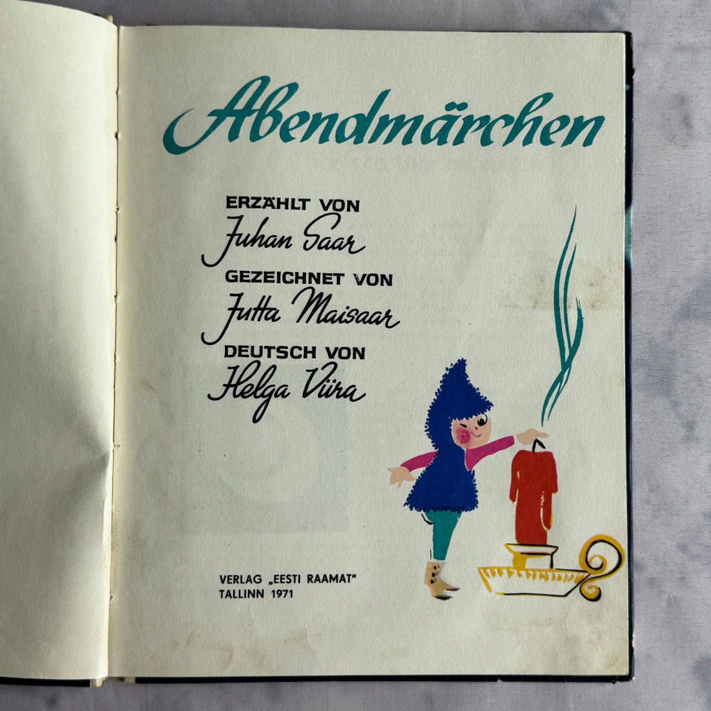 Abendmärchen (1971) – German Fairy Tale Book by Juhan Saar