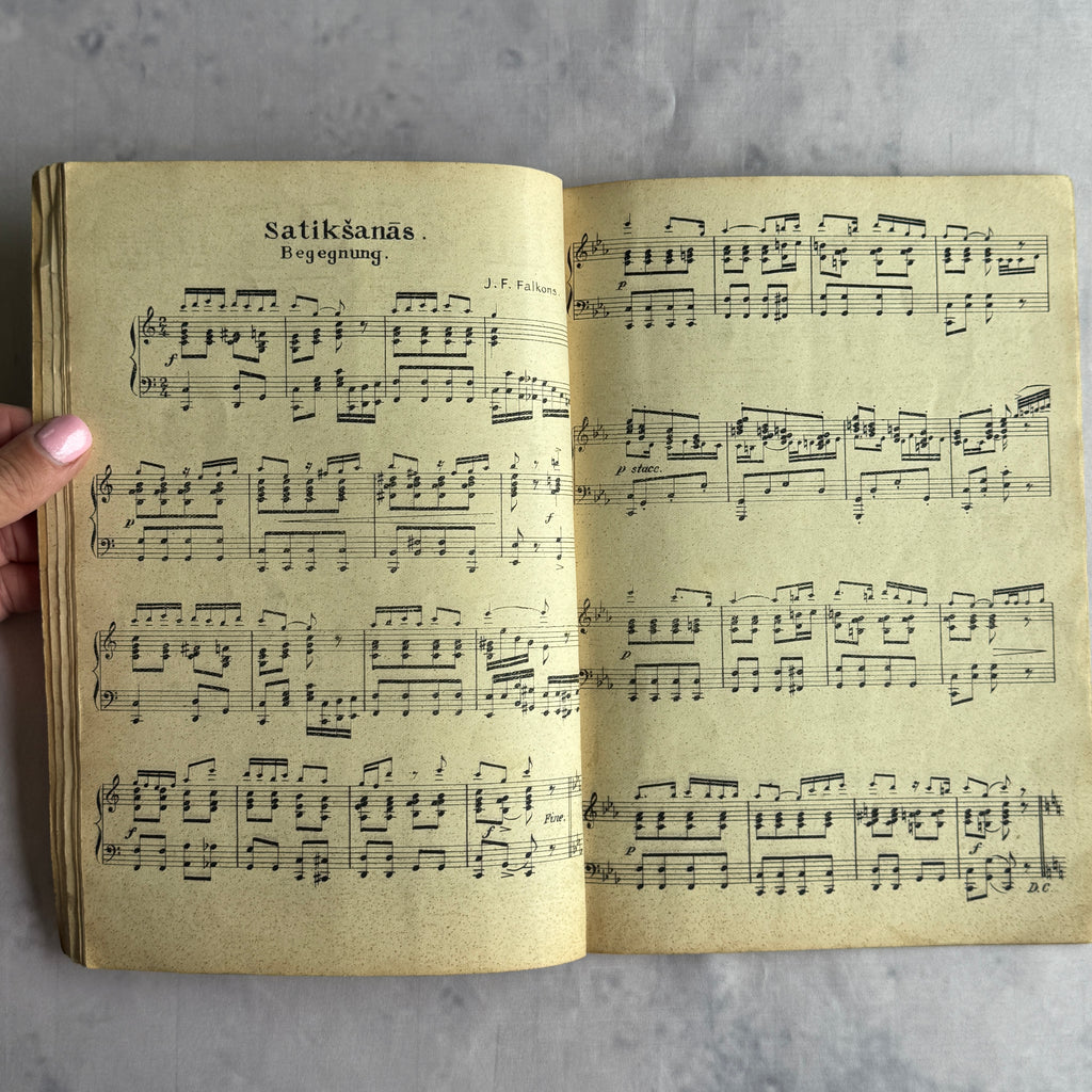 Mūzikas Almanachs No. 25 – Vintage Latvian Sheet Music Book | Riga, Kazanova