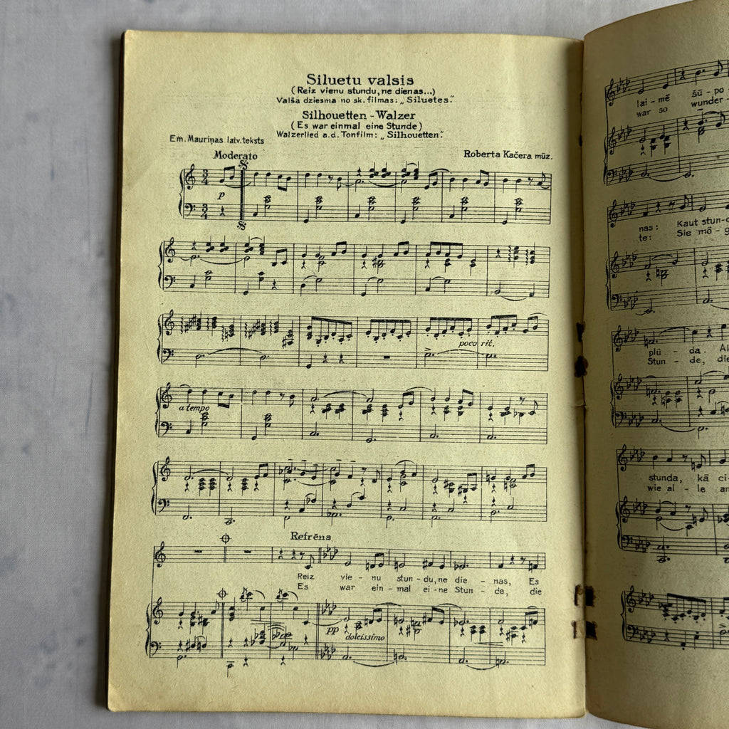 Mūzikas Almanachs No. 25 – Vintage Latvian Sheet Music Book | Riga, Kazanova