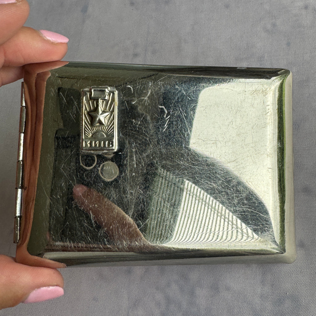 Metal Cigarette Case Kyiv Souvenir Gift Holder Birthday Engraving Collectible Pocket Case