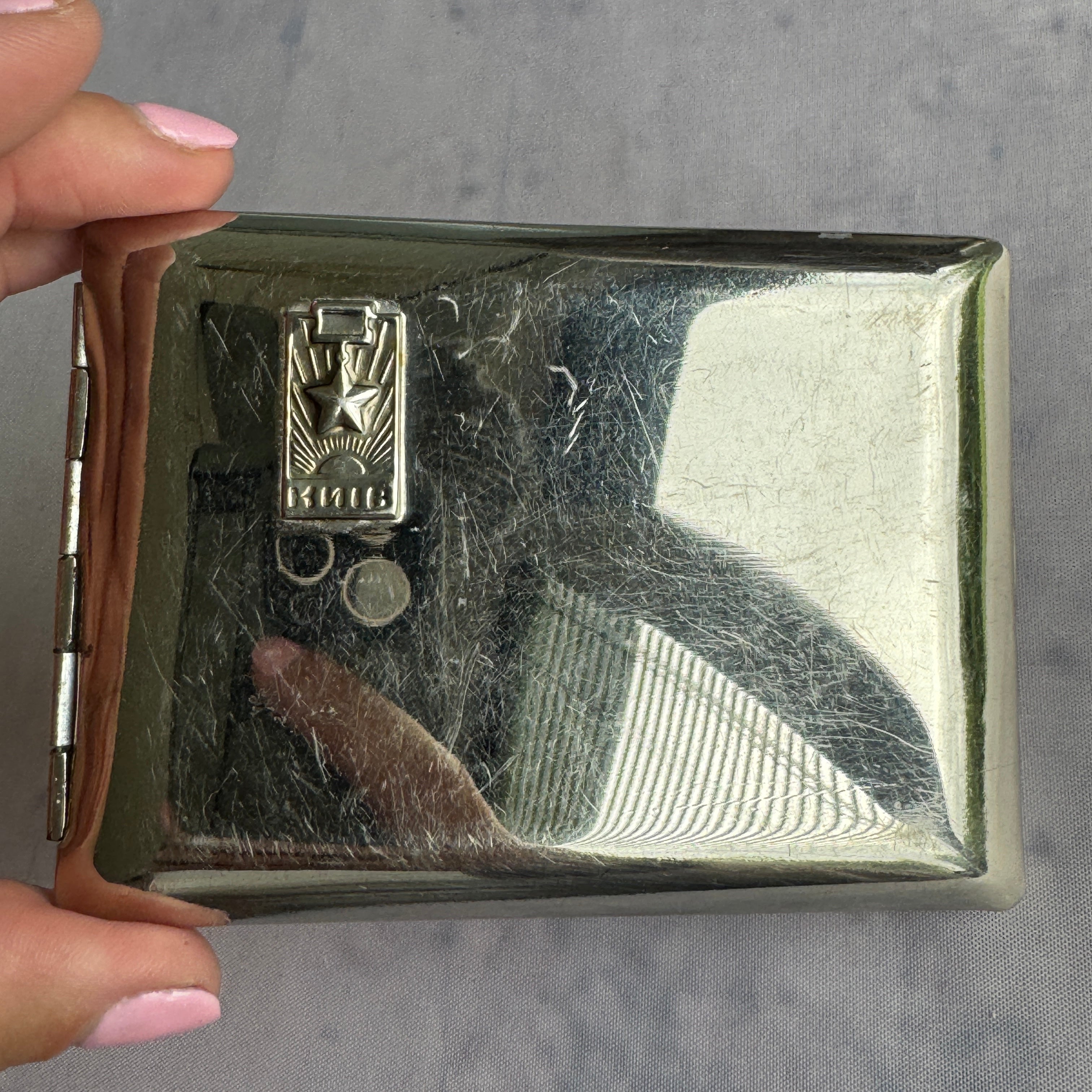 Metal Cigarette Case Kyiv Souvenir Gift Holder Birthday Engraving Collectible Pocket Case