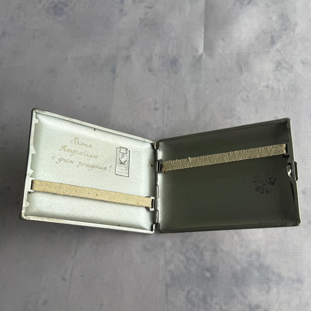 Metal Cigarette Case Kyiv Souvenir Gift Holder Birthday Engraving Collectible Pocket Case