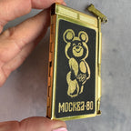 1980 Olympic Misha Bear Metal Pocket Notebook with Original Pen & Case