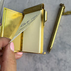 1980 Olympic Misha Bear Metal Pocket Notebook with Original Pen & Case