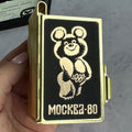 1980 Olympic Misha Bear Metal Pocket Notebook with Original Pen & Case