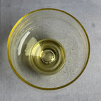 Set of 6 USSR Amber Shot Glasses with Wooden Serving Tray (1960s–1980s)