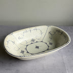Antique Villeroy & Boch Dresden Blue Oval Serving Bowl VIL7, 26 cm