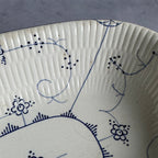 Antique Villeroy & Boch Dresden Blue Oval Serving Bowl VIL7, 26 cm