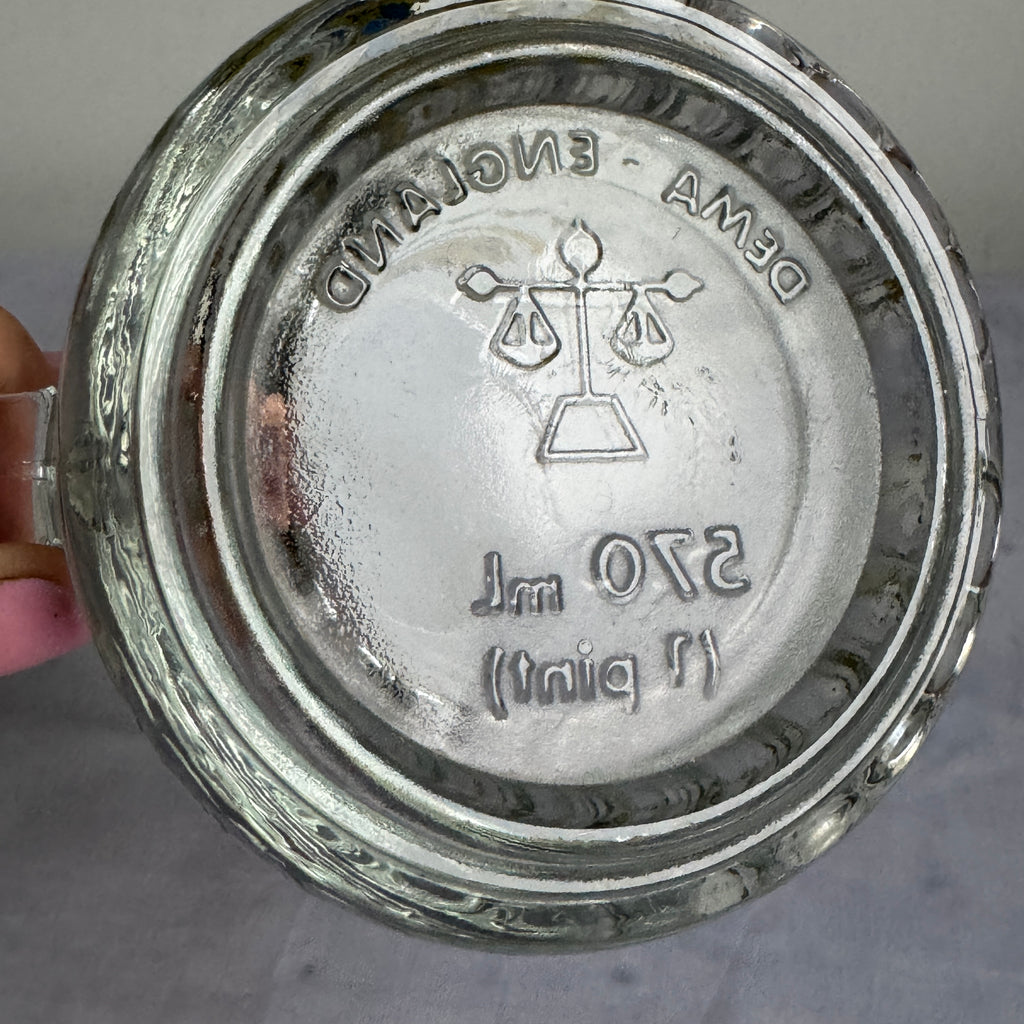 A/S Balt Motors Opel GM Promotional Glass Beer Mug – Dema England 570ml | 1990s Estonia