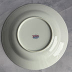 Yamatsu Japan Porcelain Soup Plates – Set of 4 – Pink Floral Pattern – Gold Rim – 24 cm