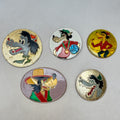 Nu Pogodi! Vintage Soviet Pins – Set of 5 USSR Cartoon Wolf Badges