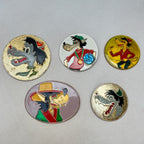 Nu Pogodi! Vintage Soviet Pins – Set of 5 USSR Cartoon Wolf Badges