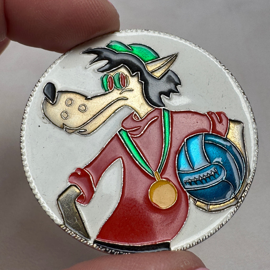 Nu Pogodi! Vintage Soviet Pins – Set of 5 USSR Cartoon Wolf Badges