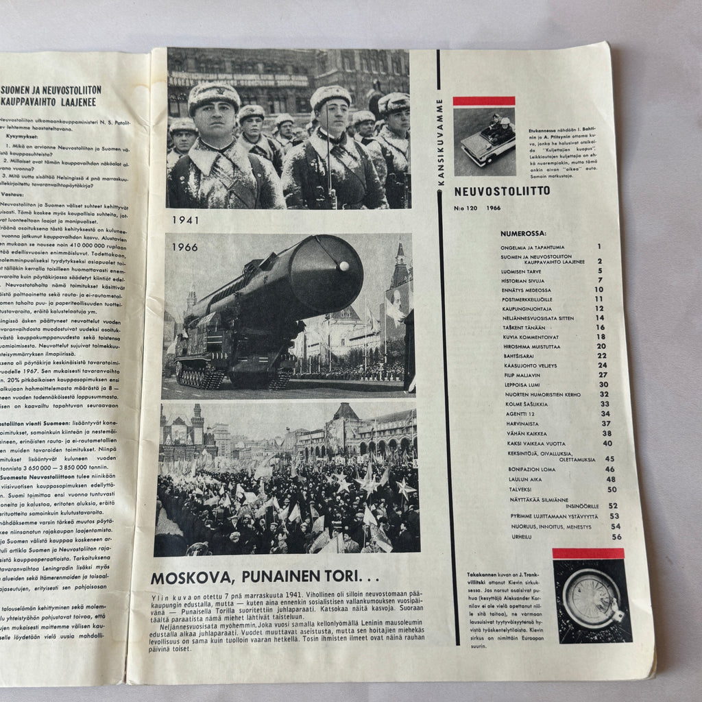 Neuvostoliitto Magazine No. 120, 1966 – Soviet Finnish-Language Magazine