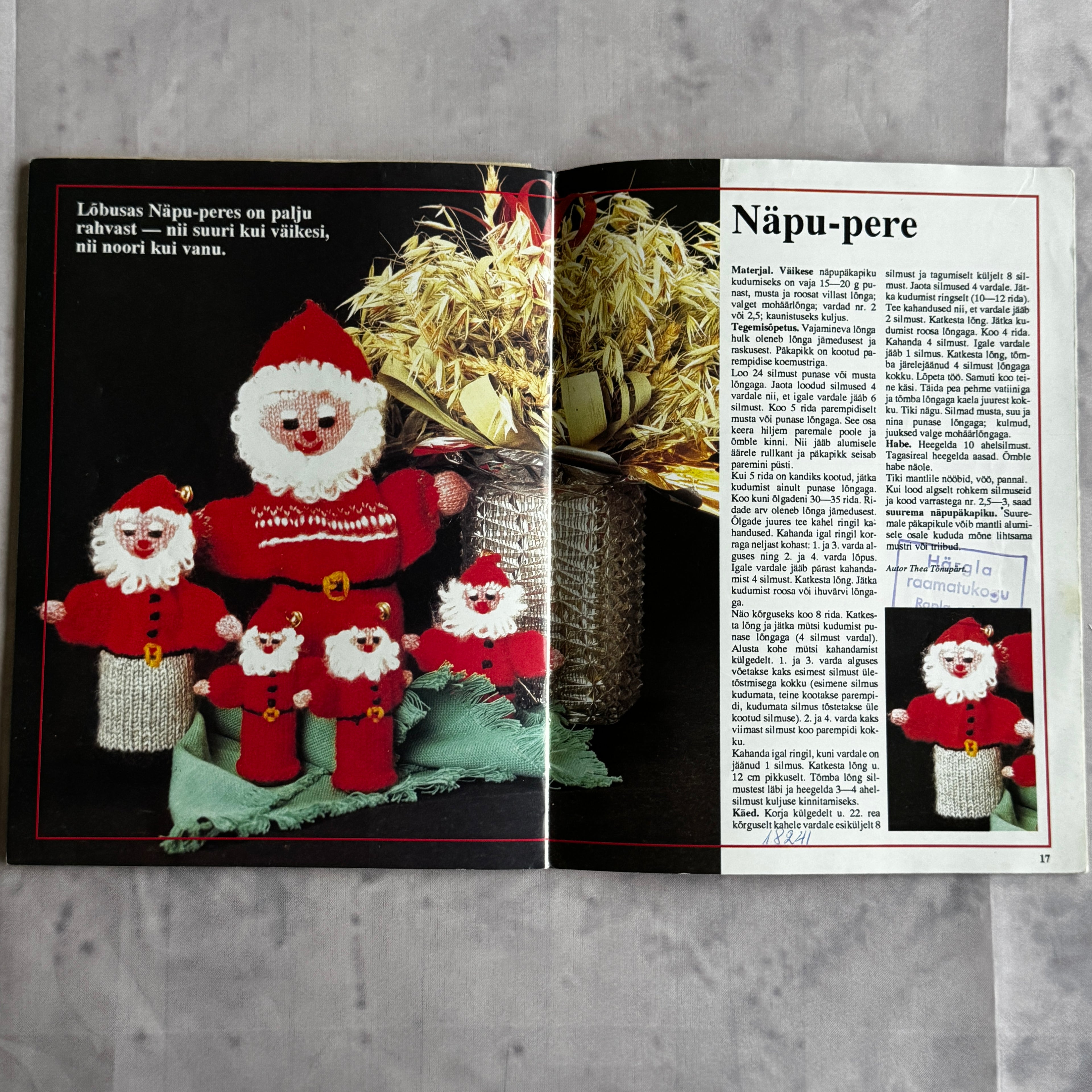 Estonian Christmas Craft Book "Päkapikumaa" – 1980s Folk Santa Patterns