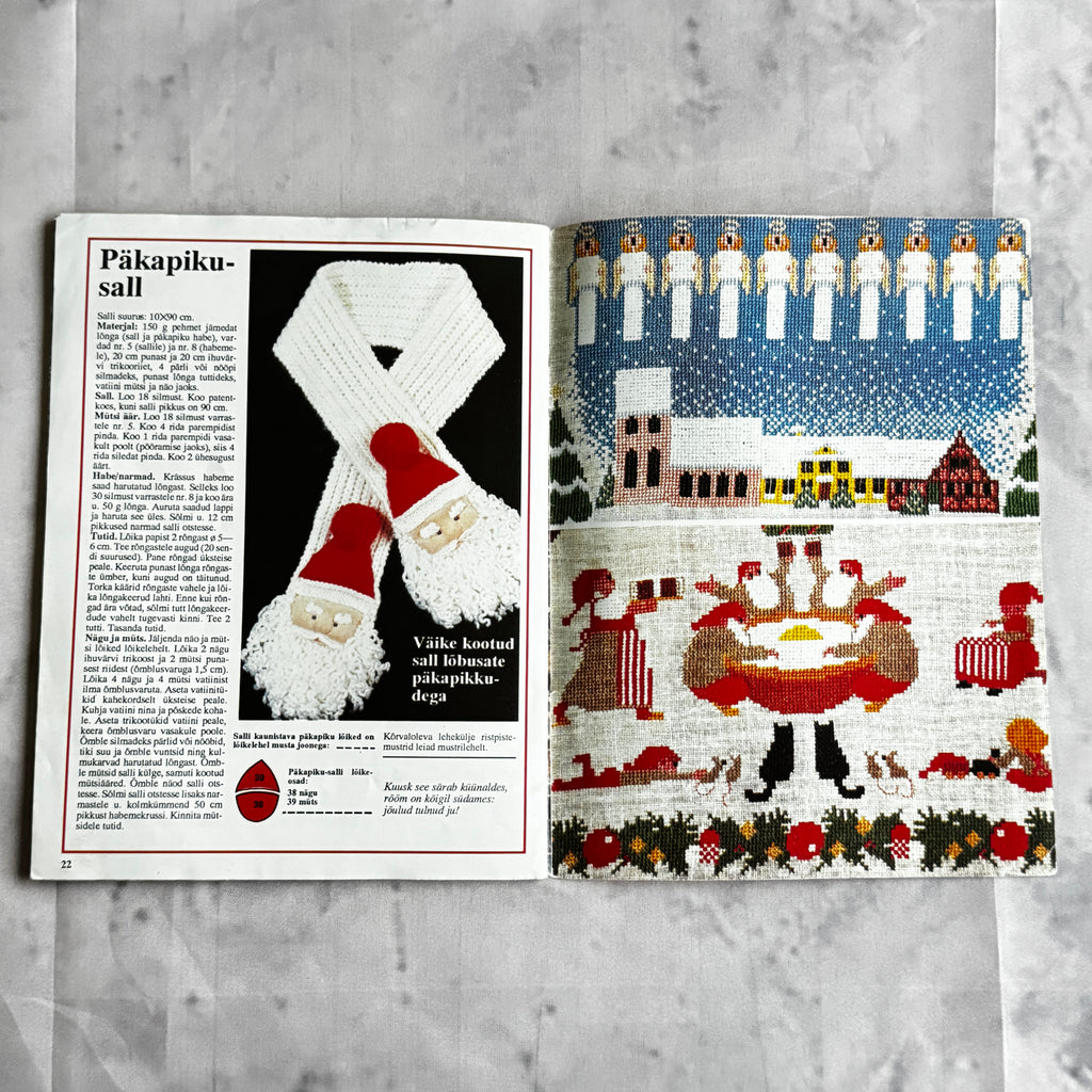 Estonian Christmas Craft Book "Päkapikumaa" – 1980s Folk Santa Patterns