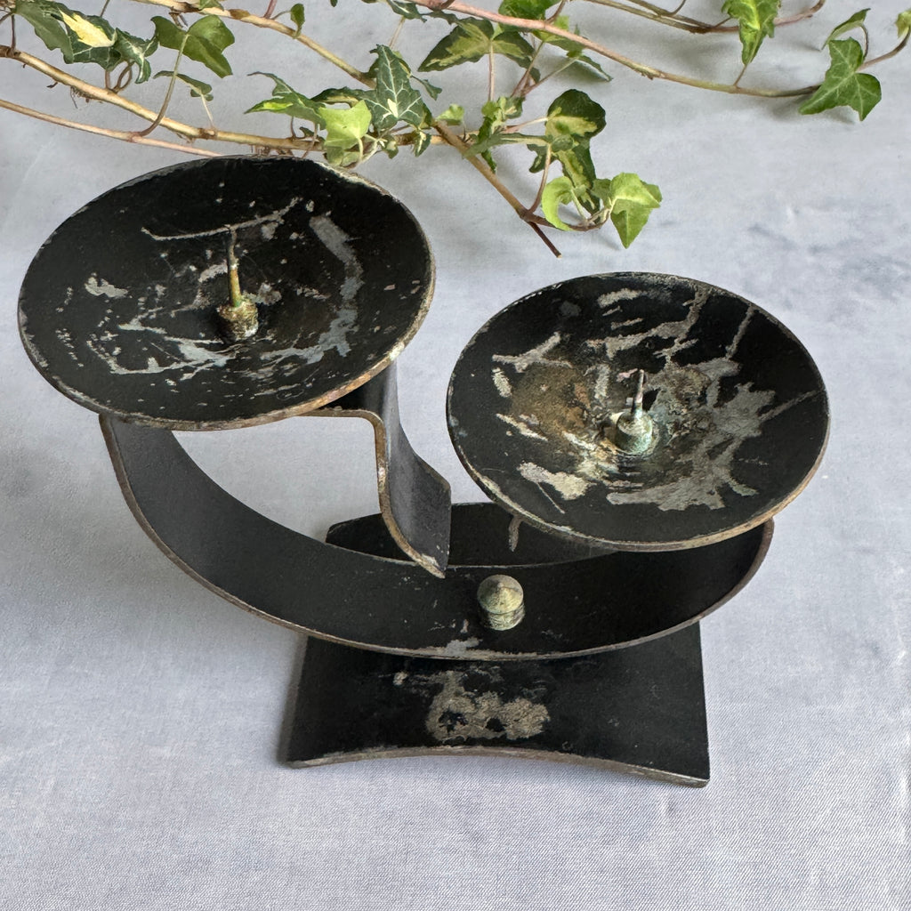 Estonian Modernist Double Candle Holder – 1960s–1970s