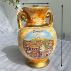 Italian Pompeii & Vesuvio Amphora Vase – Souvenir Pottery