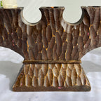 1960s Hand-Carved Wooden Seven-Light Candelabra