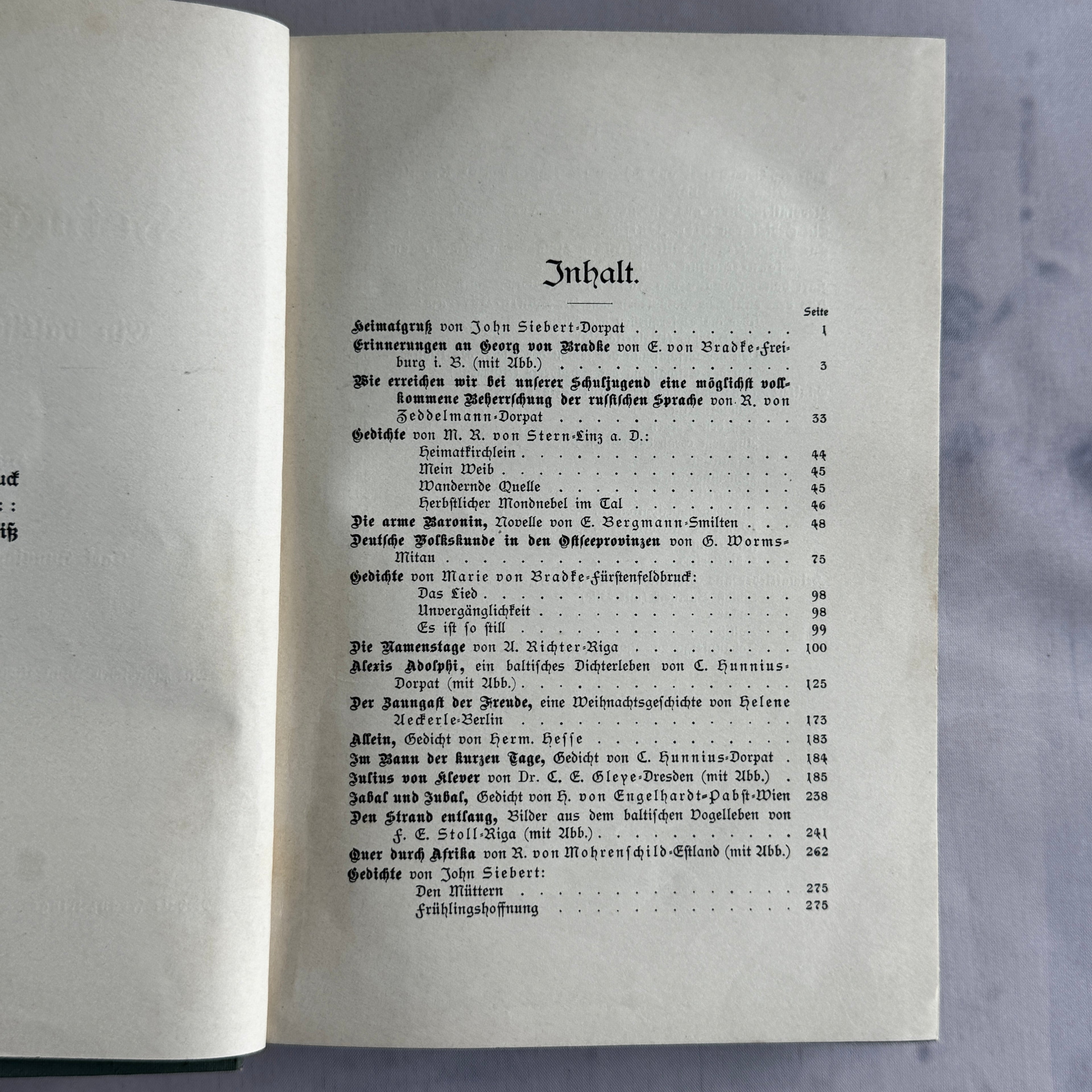 Antique Baltic German Book – Heimatstimmen: Ein baltisches Hausbuch (1910) IV Band