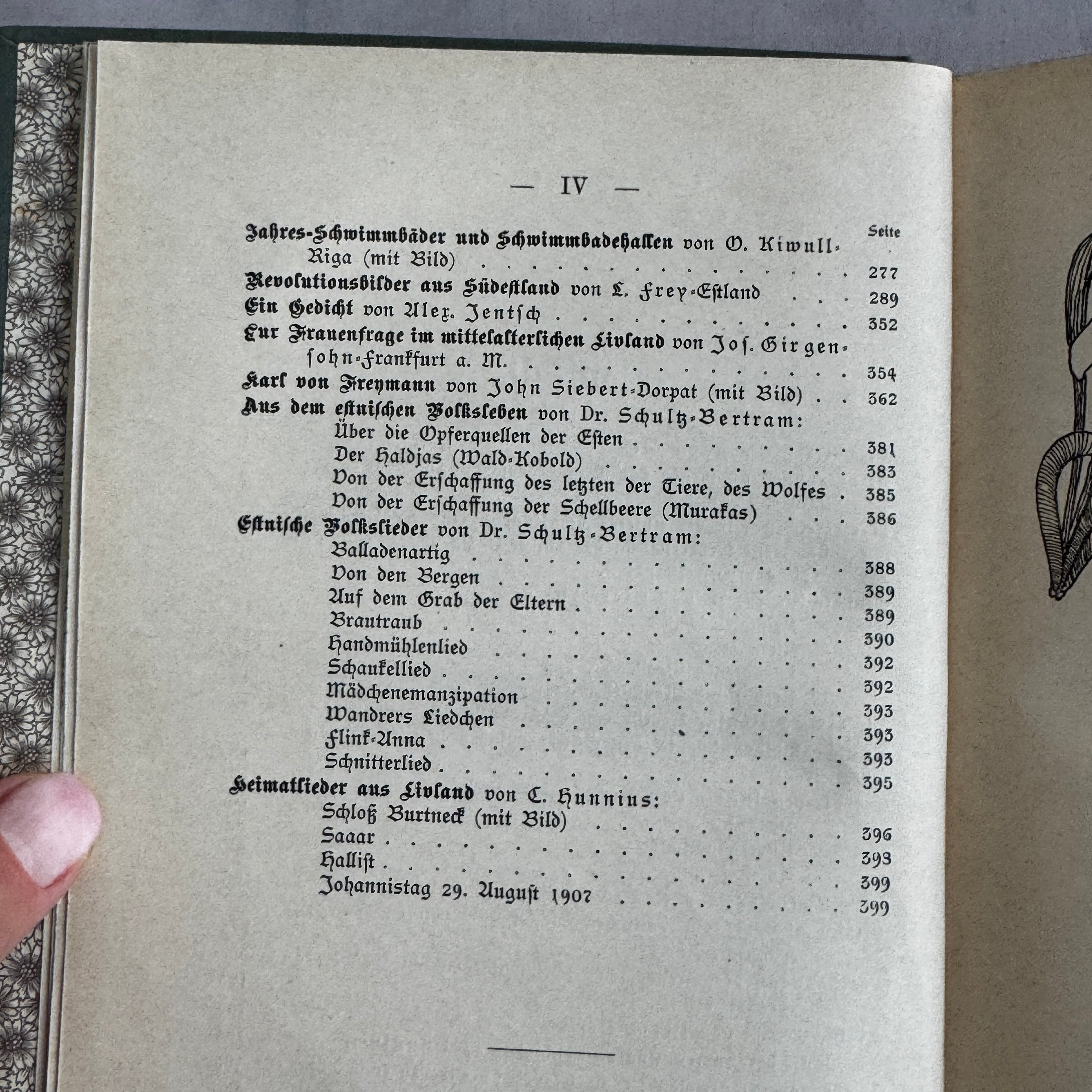 Antique Baltic German Book – Heimatstimmen: Ein baltisches Hausbuch (1910) IV Band