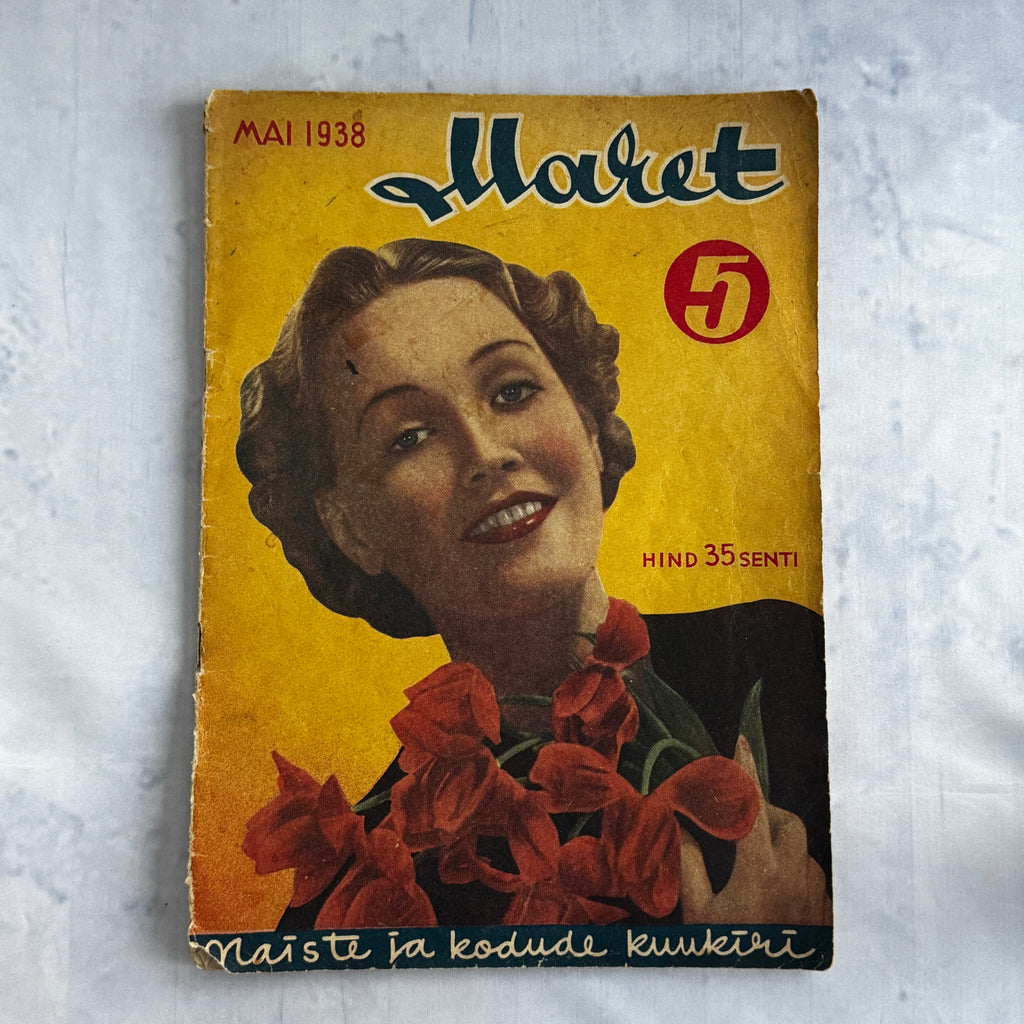 Maret Magazine May 1938 No.5 – Estonian Women's Magazine with Pattern Sheet