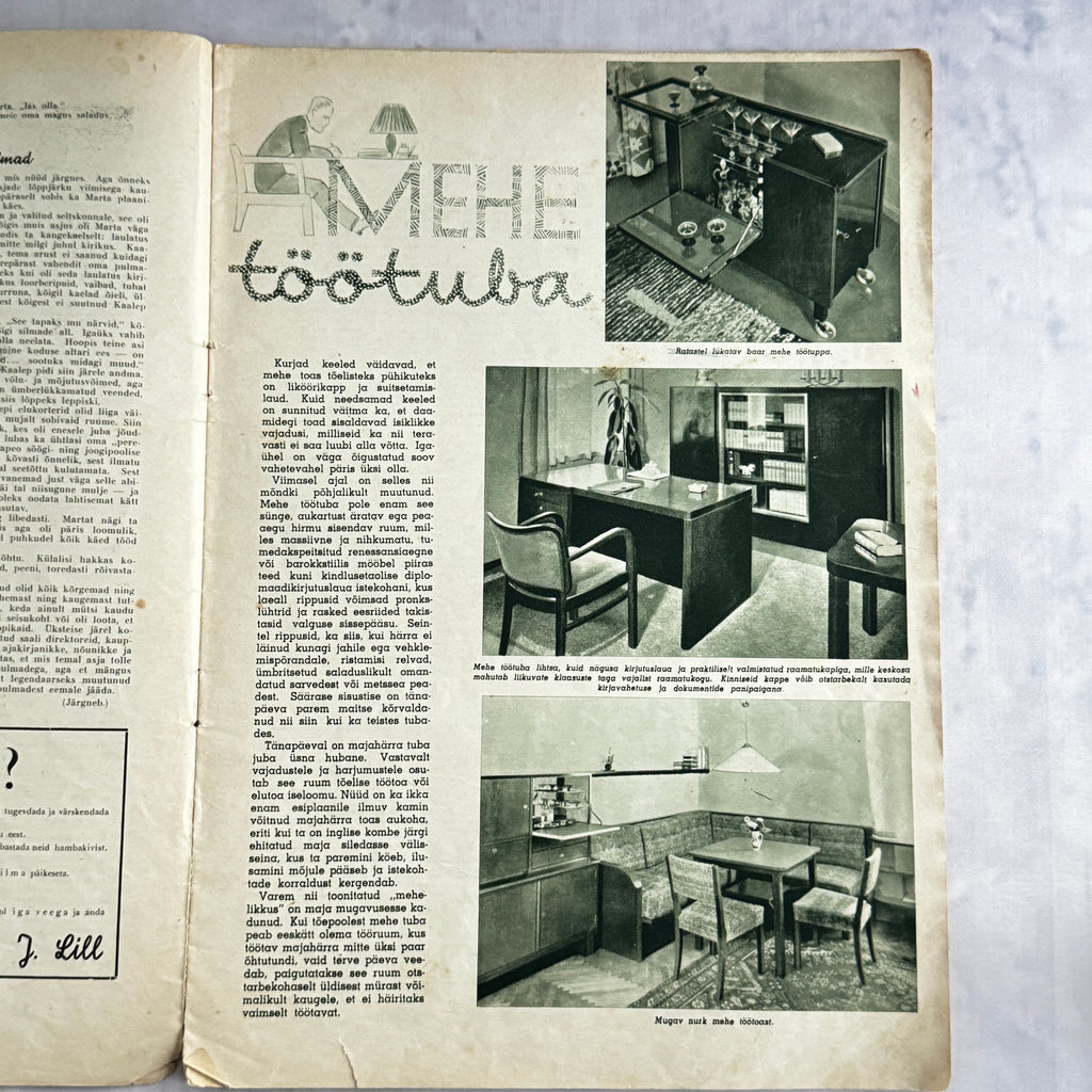 Maret Magazine May 1938 No.5 – Estonian Women's Magazine with Pattern Sheet