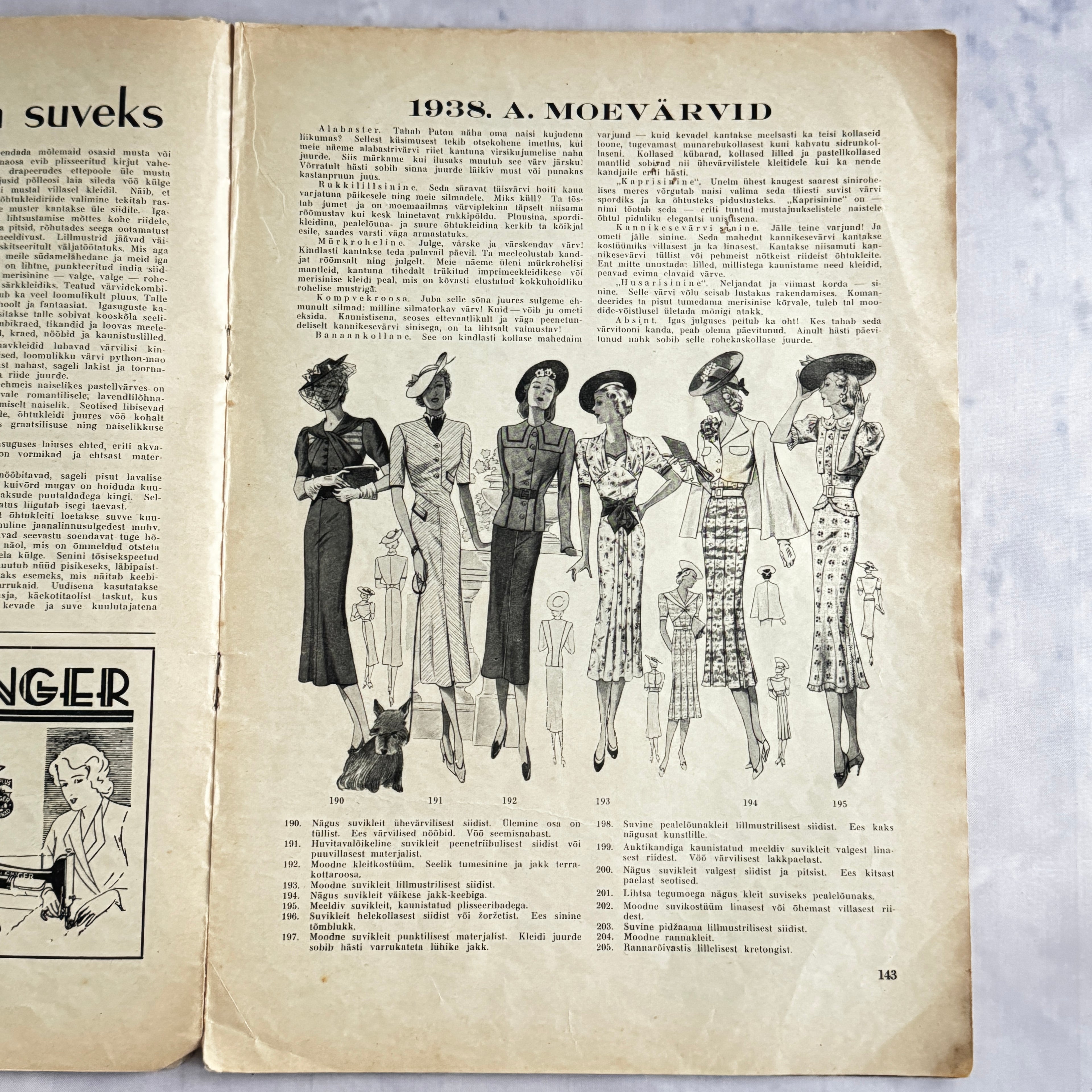 Maret Magazine May 1938 No.5 – Estonian Women's Magazine with Pattern Sheet